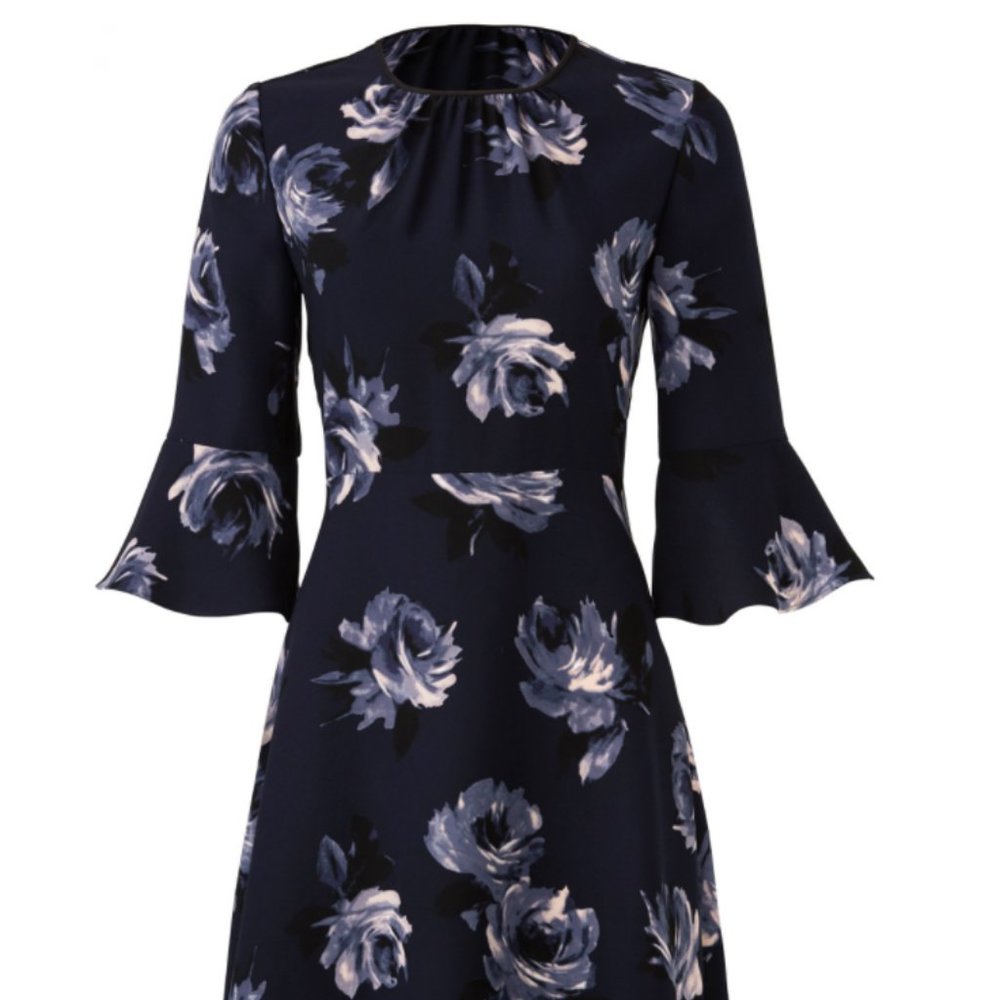 night rose crepe dress